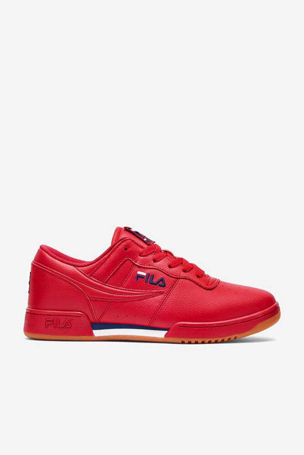 Zapato De Tenis Fila Hombre Rojas / Azul Marino / Blancas - Original Fitness Red Leather - España 48